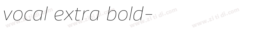 vocal extra bold字体转换